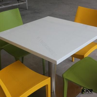 Commercial Furniture Custom Sizes Artificial Marble Top Fast Foot Courter Table Restaurant Dining Table