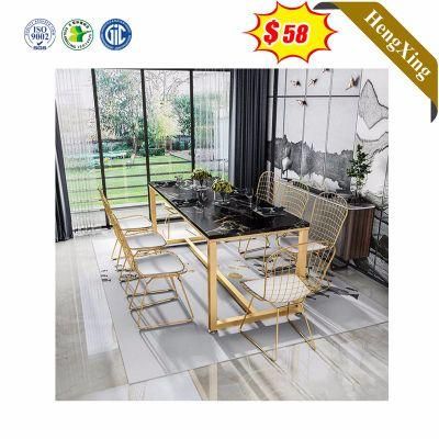 Wooden Stainless Steel Sofa Dining Table Set Cafe Shop Restaurant Chair Dining Room Furniture Sets