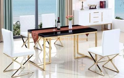 6 Seater China Home Furniture Manufacturer Glass Dining Tables