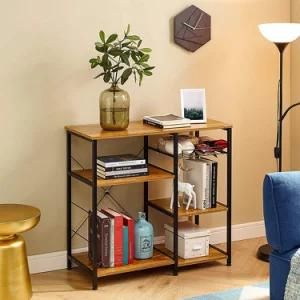 Wood &amp; Metal Frame Industrial Vintage Storage Table