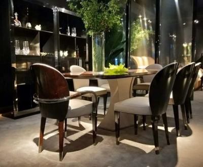 High-End Customized Italian Style Dining Room Furniture Matching Table and Chair Series