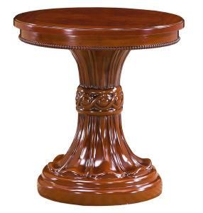 Factory Price Wooden Carved Round Cocktail Table (202#)