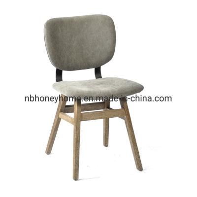 Simple Natural Oak Frame Industrial Home Furniture Industrial Iron Dining Chair