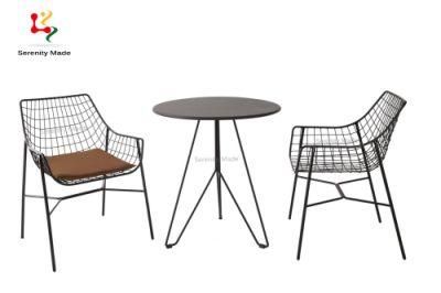 Modern Furniture Gold Metal Wire Dining Chair for Outdoor Banquet