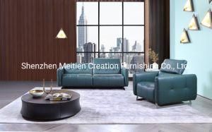 Italy Modern Style Full Leather Function Sofa Home Furniture Living Room Furniture