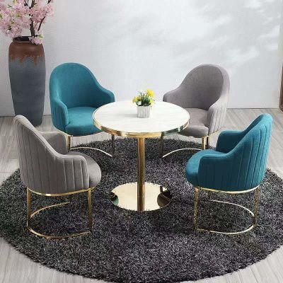 High Quality Luxury Nordic with White Leather Dining Chair