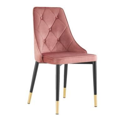 Wholesale Home Kd Velvet Fabric Hot Transfer and Transfer Legs Beech Wood Furniture Dining Chair