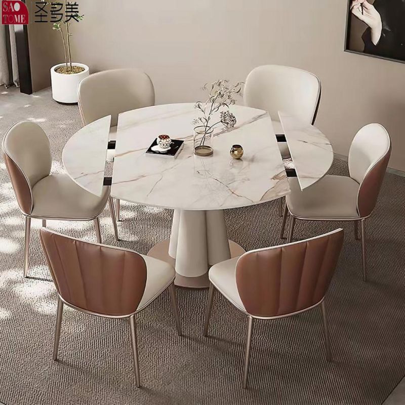 Dining Furniture Functional Round Rotated Slate Dining Table