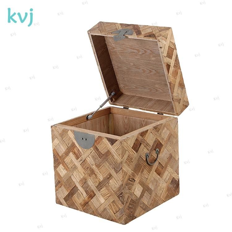 Kvj-7324 French Vintage Solid Wood Storage Box