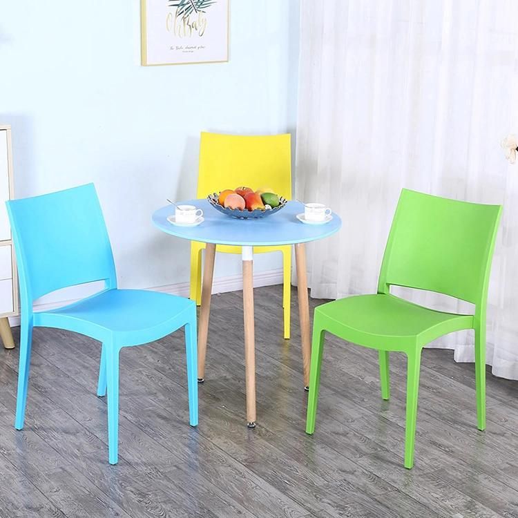 Portable Multipurpose Garden Chairs Nordic Premium Plastic Home Yellow Dining Chair