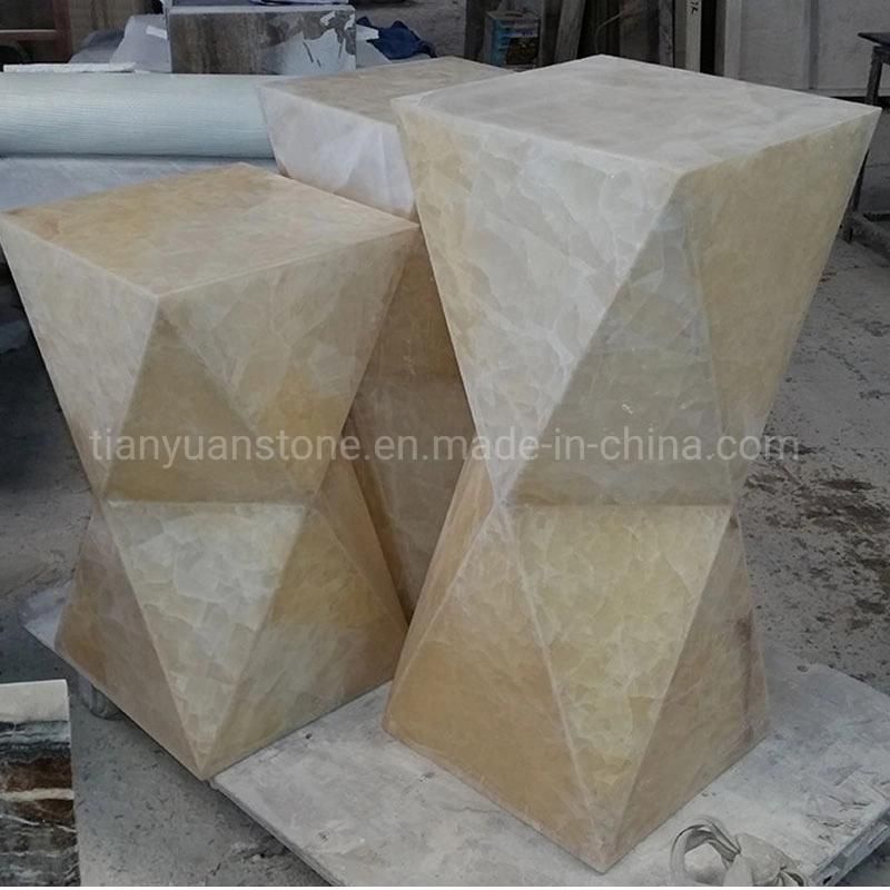 Marble Statue Figurine Vase Cube Display Pedestals for Home Museum Decor
