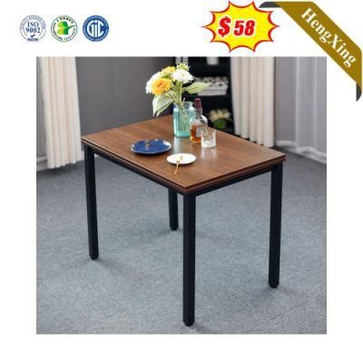 Wooden Dining Table Big Rectangular Teak Wood with Black Legs Dining Room Furniture Sets