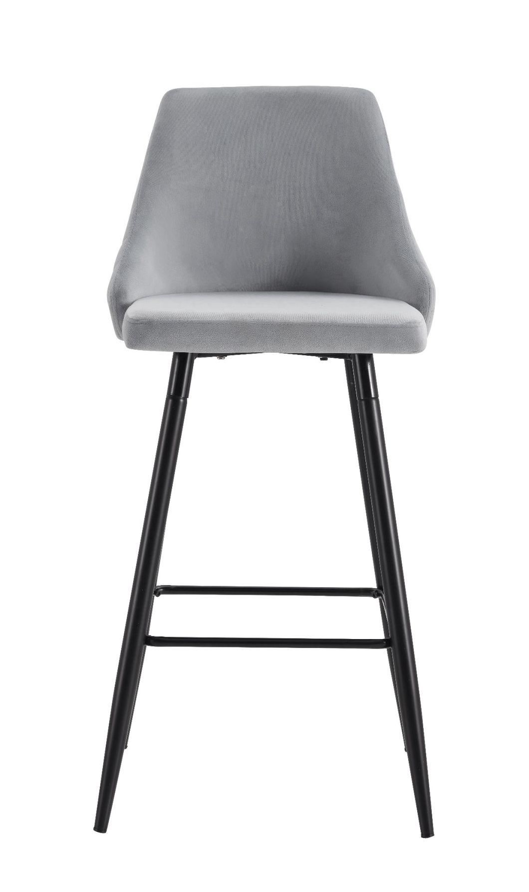 Luxury Diamond Type Back Design Coffee Dessert Shop Breakfast Kitchen Bar Stool High Chair with Install Non-Slip Mute Foot