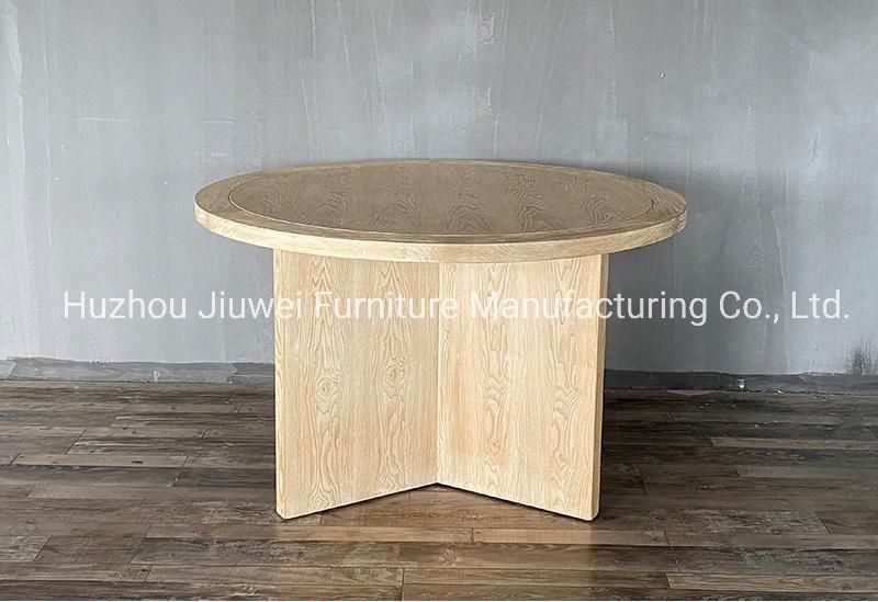 Modern Farm House Home Furniture French Provincial Dining Room Decor Round Solid Wood Recycled Reclaimed Elm Wedding Party Wooden Tables