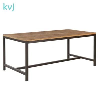 Kvj-7231 Rustic Reclaimed Wood Simple Rectangle Dining Table