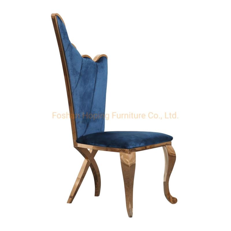 Simple Noble Cheap Price China Wholesale Flower Pattern Stainless Steel Dining Chair