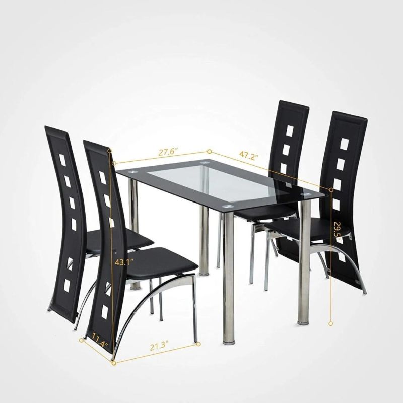 Modern Simple French Style Natural Black Large Rectangular Dining Room Furniture Home Furniture Kitchen Dining Table