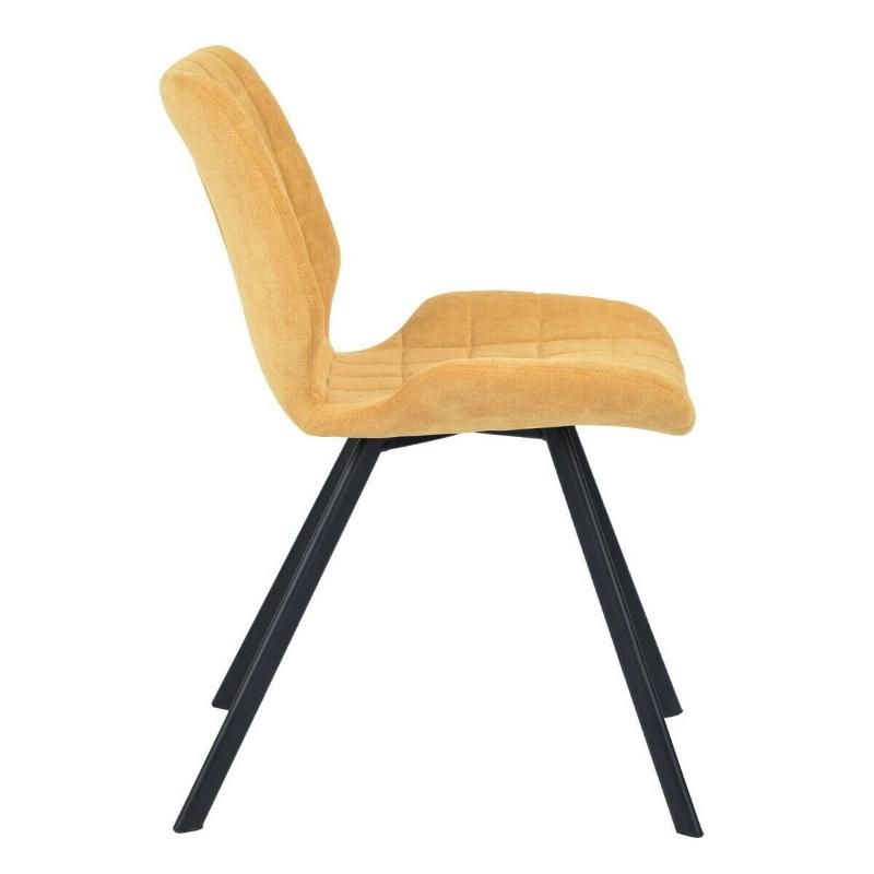 Modern Design Black Metal Leg with Velvet Seat Dining Chair Furniture