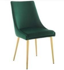 Modern Fabric Chair with Golden Stainless Steel Legs Restaurant Chair