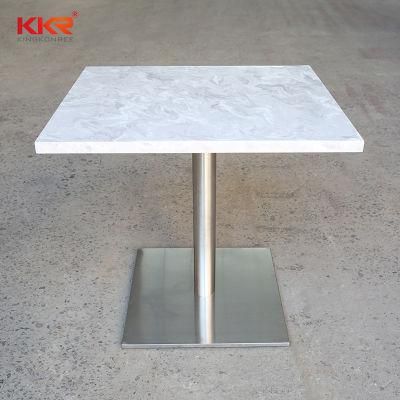 Custom Sizes Fast Food Tables Solid Surface Marble Artificial Stone Coffee Tables