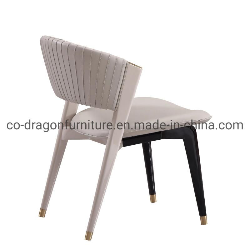 2021 New Design Wooden Leather Dining Chair for Modern Furniture