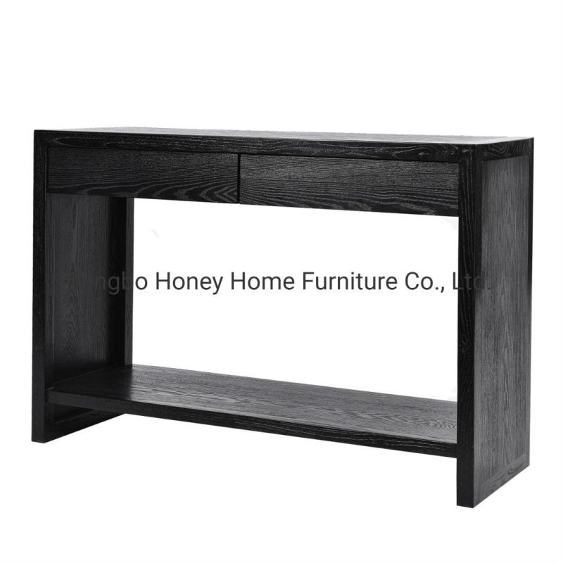 Nordic Design Black Oak Living Dining Room Console Table