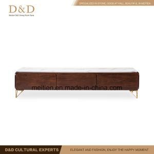 Latest Wooden Ash Wood and Marble New Model TV Stand for Living Room