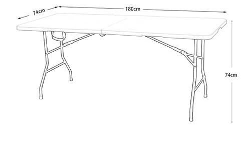 Manufactory Hotel Banquet Event Solid Plastic Metal Square Folding Table