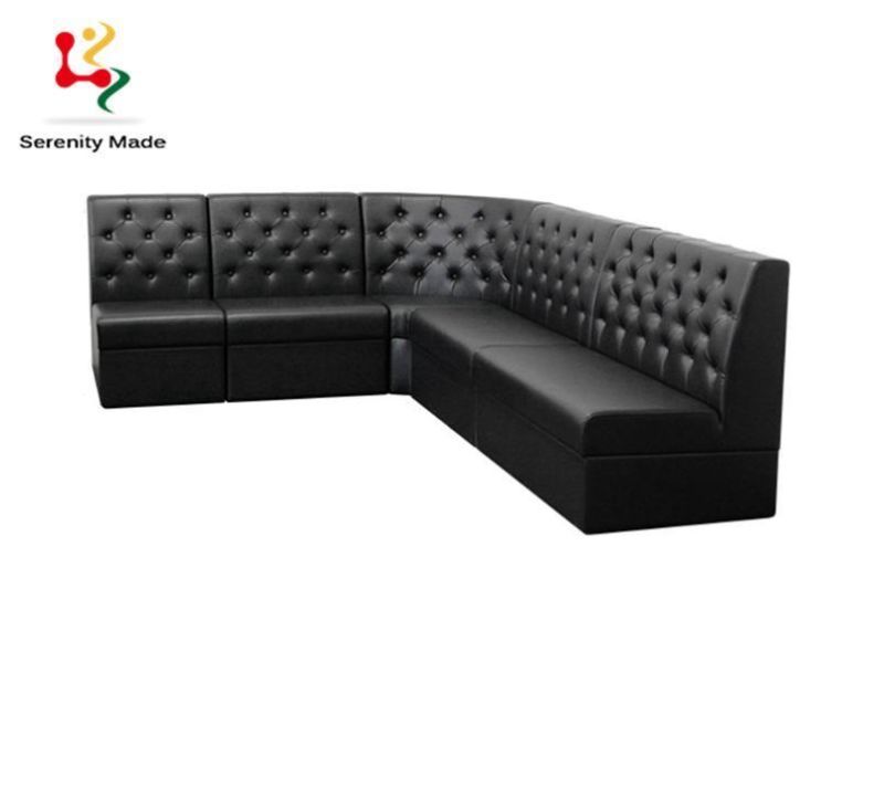 Restaurant Wholesale Furniture Commercial Use Coffee Shop Fast Food Restaurant PU Leather Sofa Booth Seating