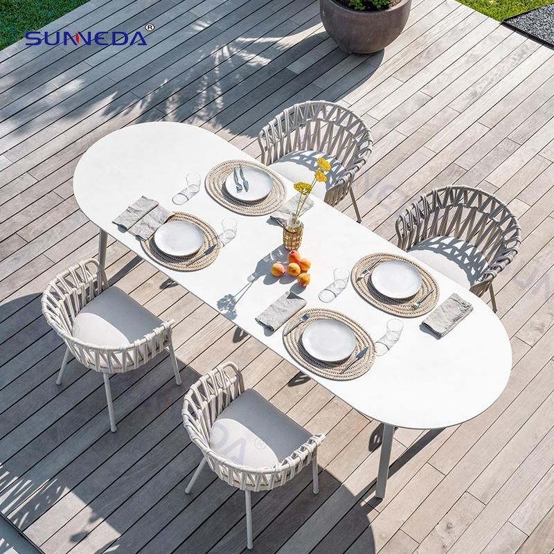 Modern Style Factory Directly Garden Furniture Dining Table Chair Set