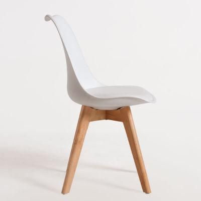 Cheap Price Wholesales Wooden Legs PP Plastic PU Seat Kitchen Dining Chair