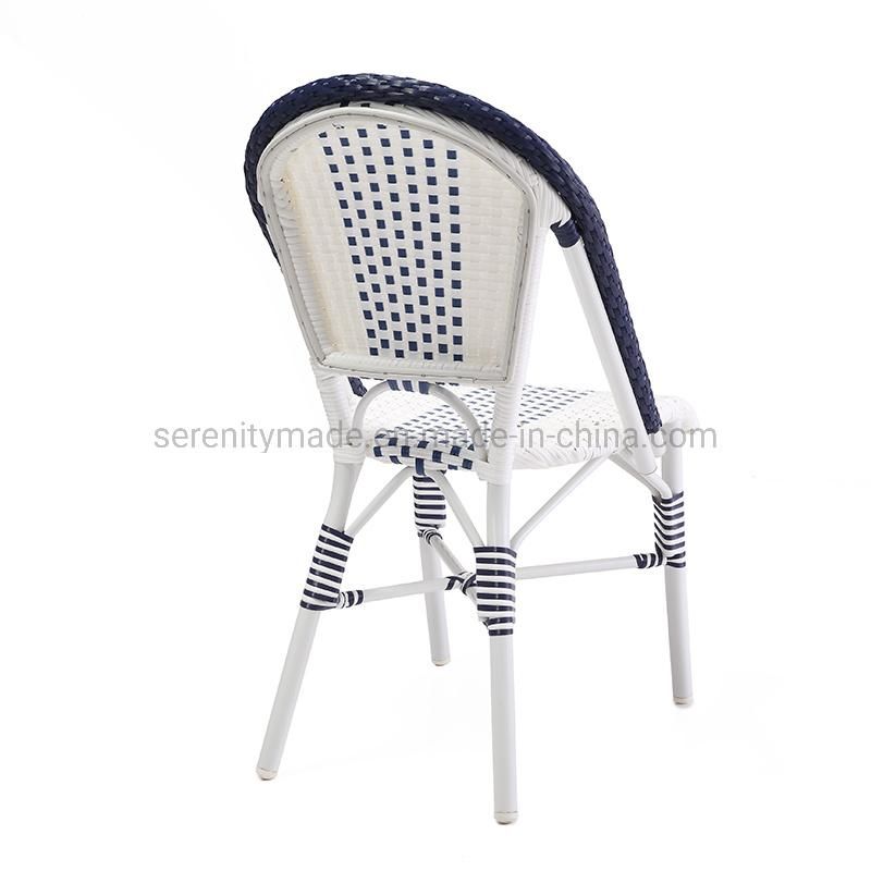 French Style Outdoor Wicker Rattan Bistro Chair for Restaurant