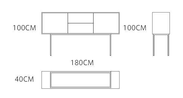 Zhida Modern Hotel Furniture Bedroom Sideboard Console Table Villa Living Room Solid Wood Metal Leg Side Cabinet