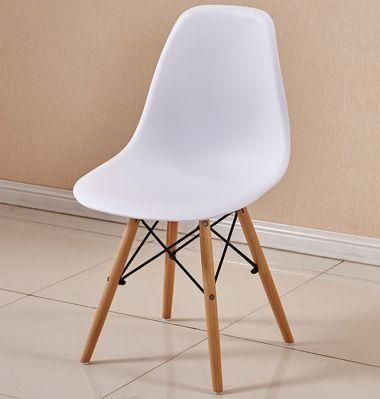 Cheap High Quality Modern Wooden Legs Plastic Restaurant Furniture Upholstered Silla Tulip Dining Chair for Living Room