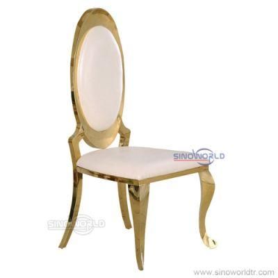 Luxury Gold Dining Stainless Steel Chair for Events Wedding Banquet Chair