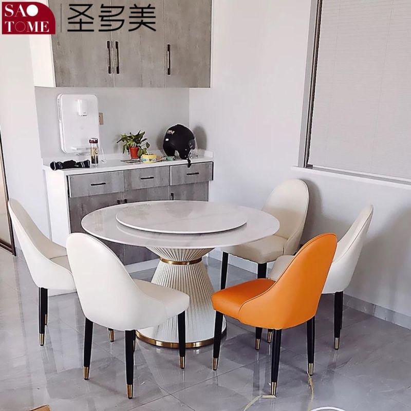 Foshan, China Stainless Steel + Carbon Rock Plate Table and Chairs Dining Furniture