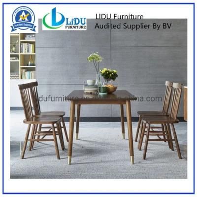 Classical Design Dining Table Set Wooden with 4 Chairs/Industrial Design