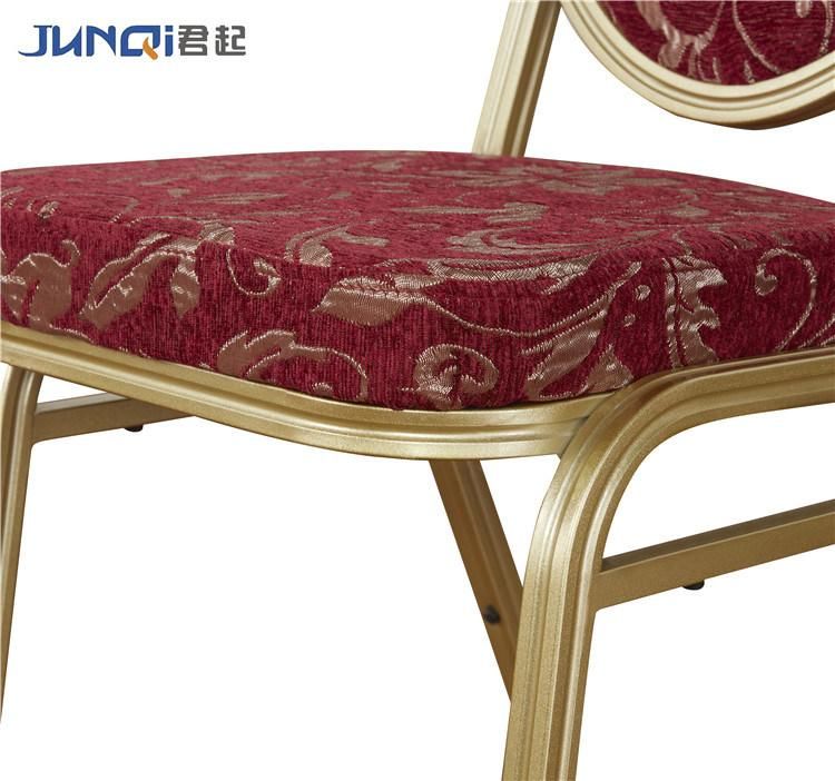 High Quality Luxury Iron Metal Restaurant Dining Wedding Hotel Banquet Chair