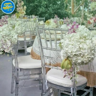 Hot Sale Wedding Event Party Furniture Resin Clear Crystal Chiavari Tiffany Chair