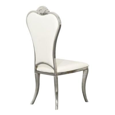Dining Furniture Butterfly Silver Flower Metal Head Wedding Dining Chair