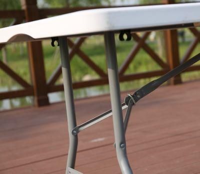 EU Standard 6 Foot Fashion Restaurant Garden Adjustable Outdoor Wedding Dining Plastic Folding Table