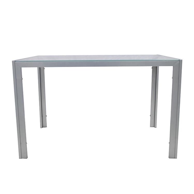 Luxury Home Furniture Glass with Metal Legs Dining Table