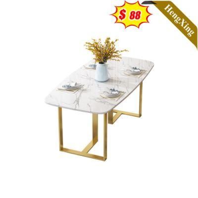 New Metal Simple Low Prices Customized Size Wooden Table Set Dining Room Table with Chair