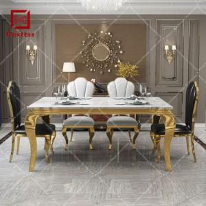 General Used Stainless Steel Dining Table and Chairs Sets for Wedding Party Events