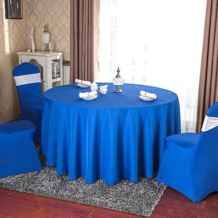 High Quality Polyester Tablecloth for PVC Plastic Round Table Cloth