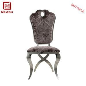 Stainless Steel Dining Chairs in Wedding Hall with Beautiful Pattern