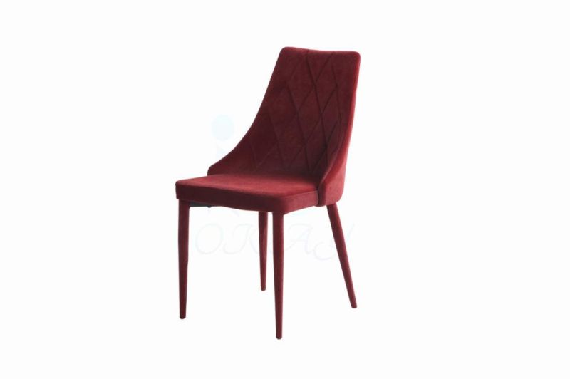 Modern Design of New Design Hot Sale Velvet Dining Chair with Painting Legs