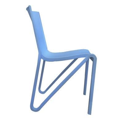 Factory Direct Home Furniture Simple Design Blue PP Plastic Dining Chair