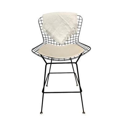 Made in China Furniture Nordic Home Wire Chair Simple Design Unique Reception Bar Hotel Cafe Leisure High Foot Bar Chair