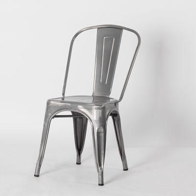 Industrial Restaurant Brushed Steel Tolix Chair